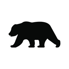 bear icon. animal sign color editable