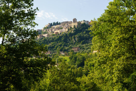 Summer landscape in Frosinone province near Cassino, Lazio, Italy