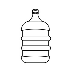 water gallon icon of glyph style vector color editable