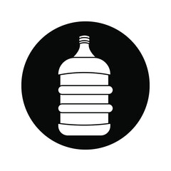 water gallon icon of glyph style vector color editable