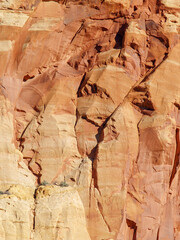 Crack in Sandstone Wall as Wallpaper and Background Texture