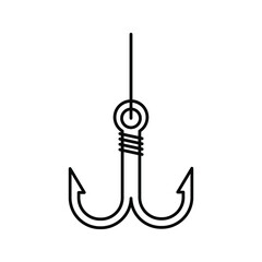 hooks vector isolated on white background. icon hooks isolated color editable