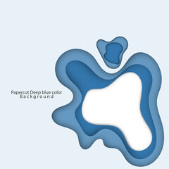 Banner with 3D paper cut design blue color. vector abstract background. layout blank use for text message presentations. pink color wallpaper.