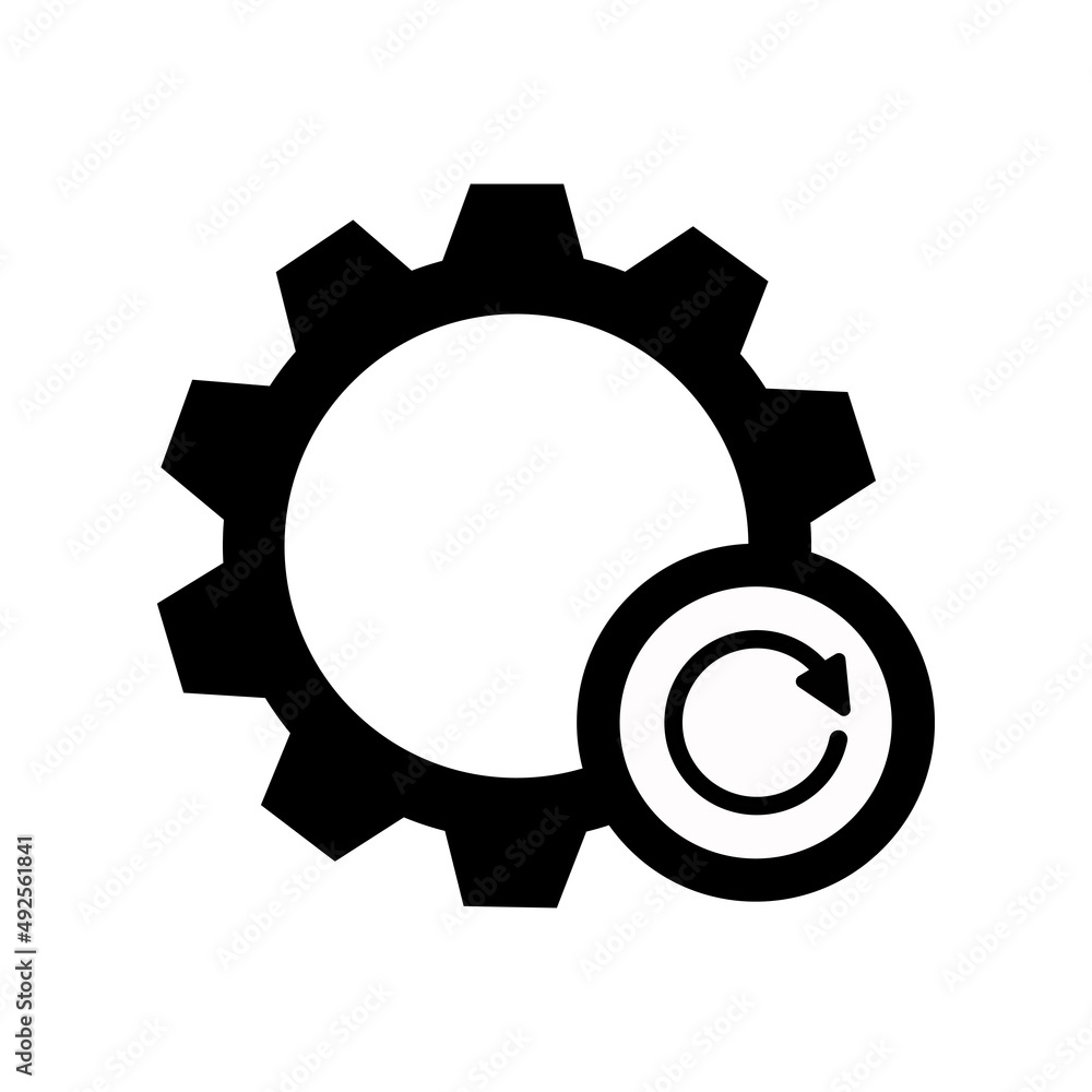 Poster update system icon vector. concept of upgrade application progress icon for graphic and web design.