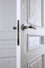 interior door, beautiful canvas, expensive fittings, made of natural veneer, door fittings