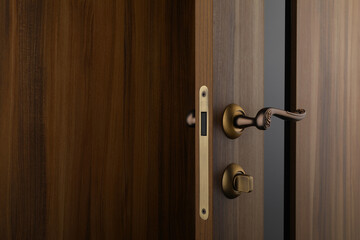 interior door, beautiful canvas, expensive fittings, made of natural veneer, door fittings
