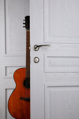 interior door, beautiful canvas, expensive fittings, made of natural veneer, door fittings