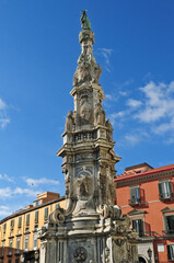 Fototapeta na wymiar Napoli, piazza del Gesù Nuovo - Guglia dell'Immacolata 