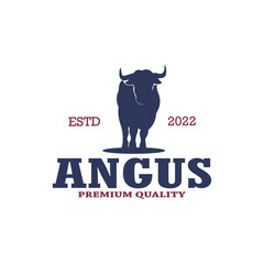 angus farm or cow farm logo - obrazy, fototapety, plakaty