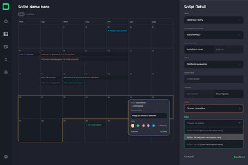 Manage people artwork UI design Template
