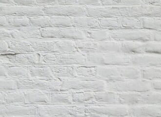 Détail d'un vieux mur en brique peint en blanc pour lui donner un aspect plus moderne
