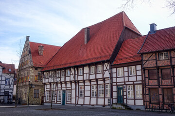 Platz mit historischen Häusern in der Altstadt von Werne