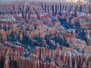 Bryce Canyon National Park Rock formations with dramatic Colors