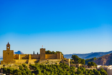 Obraz premium The Alcazaba fortress in Antequera, Spain.