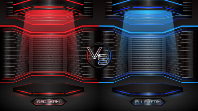 Versus futuristic abstract technology background virtual modern stage