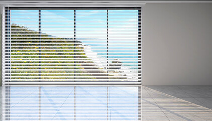 3d illustration, green, background wall, moon, green plants, living room