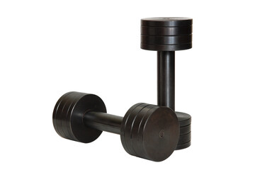 Steel dumbbells with replaceable dial discs