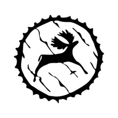 Sketch on the ethnic theme, amulet. Fantasy on the theme of ancient art of Central Asia.