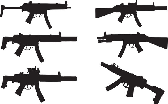 mp5 EPS, mp5 Silhouette, mp5 Vector, mp5 Cut File, mp5 Vector