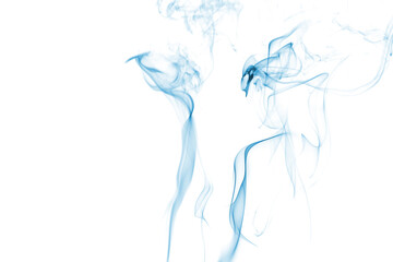 blue smoke on a white background, there is a place to record