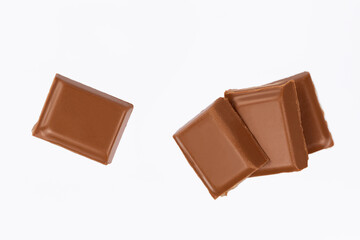 chocolate bars on a white background