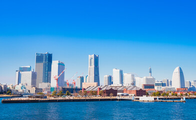 Naklejka premium Obszar Zatoki Jokohamy