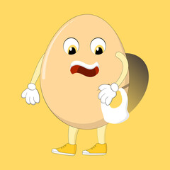 egg hold the crack shell vector illustrasion