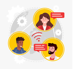 Connected world concept