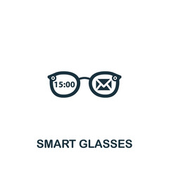 Smart Glasses icon. Monochrome simple icon for templates, web design and infographics