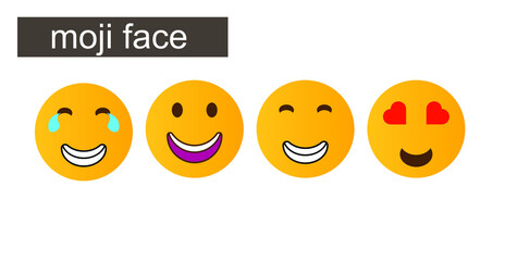 expression moji face with gradient style