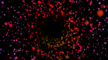 Red Particles Spiral. Colored particles spiral illustration.