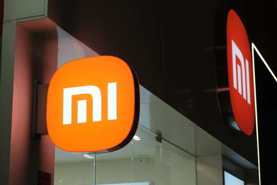 Shanghai.China-Nov.13th 2021: Xiaomi store sign. Chinese electronic company  