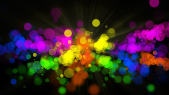 Rainbow Particles. Multiple colors particles illustration.