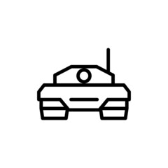 war tank vector icon on white artboard