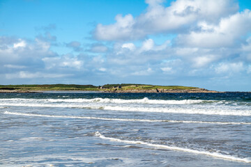 The island of Inishkeel in County Donegal, Ireland, seen from Narin beach