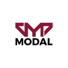 Letter M monogram Initial logo, flat simple initial W logo vector for business, brand Identity, personal logo	