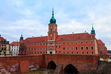 Fototapeta premium Royal Castle in Castle Square in Warsaw, Poland