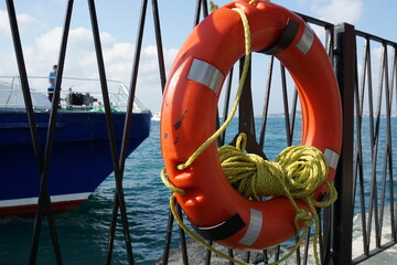 life buoy on the pier