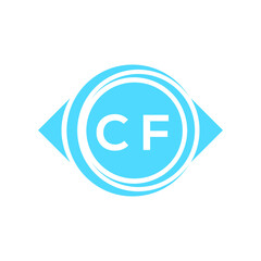 cf letter logo design on white background. cf creative initials letter logo concept. cf letter design.