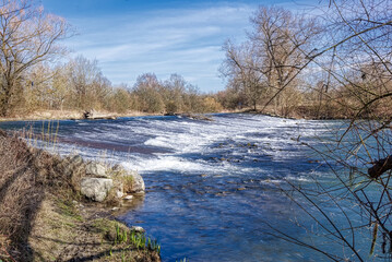 Naturwehr der Lippe bei Werne