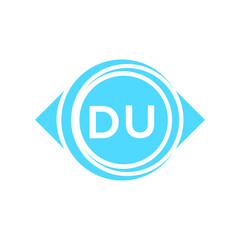 du letter logo design on white background. du creative initials letter logo concept. du letter design.