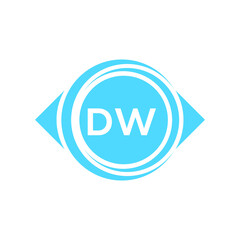 dw letter logo design on white background. dw creative initials letter logo concept. dw letter design.
