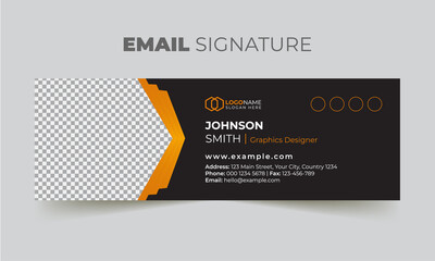Corporate business email signature template design