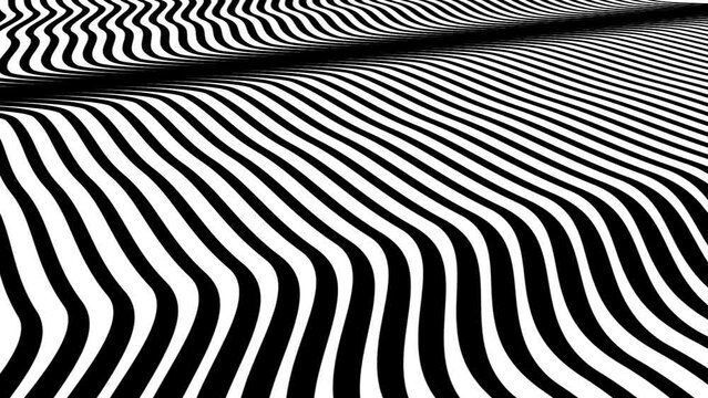 Animated abstract background with white stripes