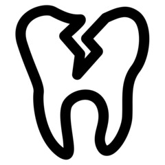 broken teeth icon