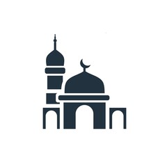 Vector mosque icon in trendy flat style isolated on white background from religious collection.  Symbol design for web, design and mobile.  Vector illustration