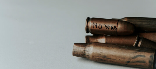 no war in a bullet, in a web banner format
