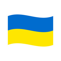 Vector flat Ukraine flag isolated on white background