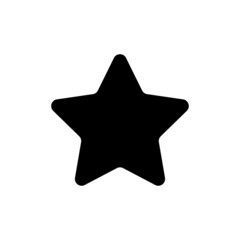 Black star icon on a white background