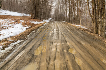 Spring thaw brings on mud season frost and the dirt roads get hard to drive with puddles and take a...